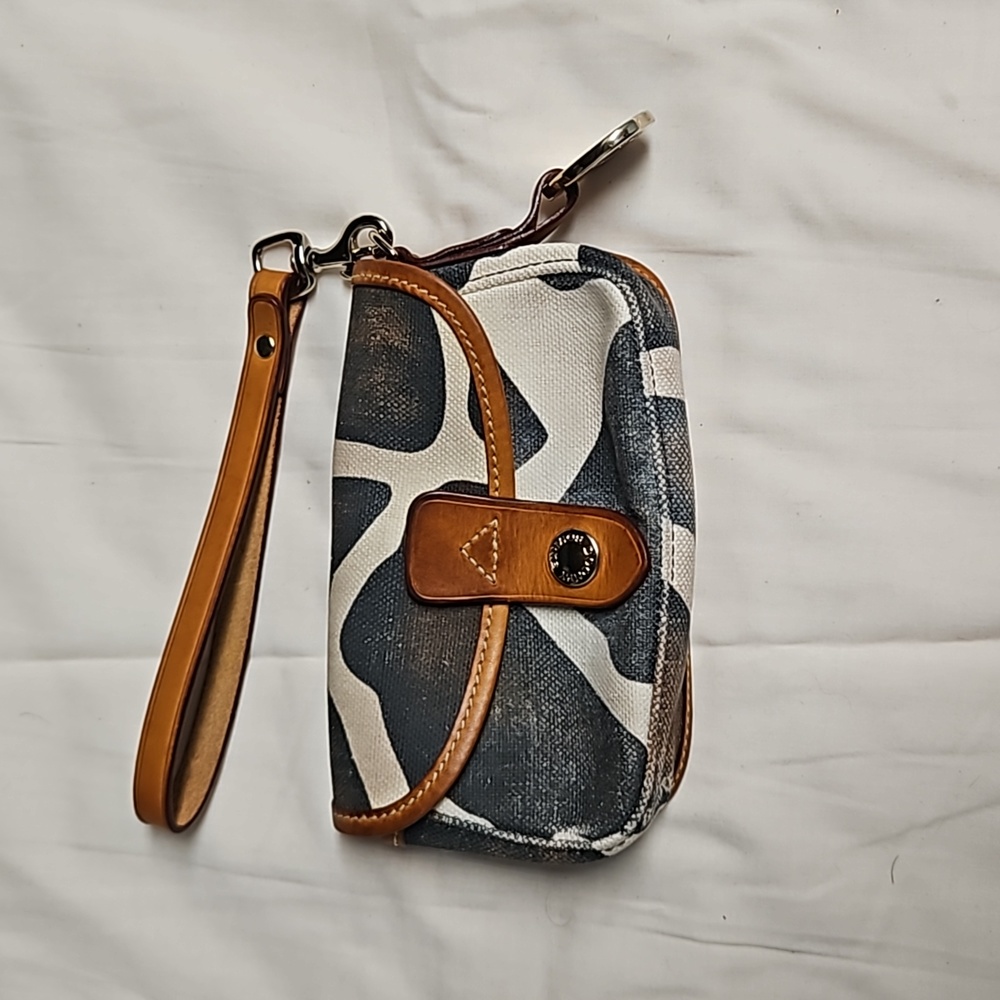 Vintage Dooney & Bourke Flap Wristlet Animal Print